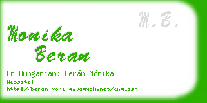 monika beran business card