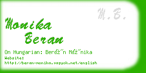 monika beran business card